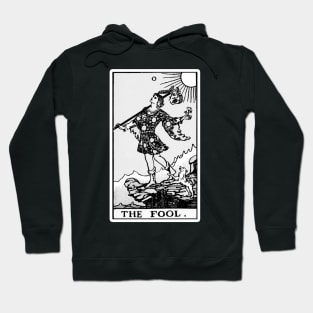 0. The Fool Tarot Card | Black and White Hoodie